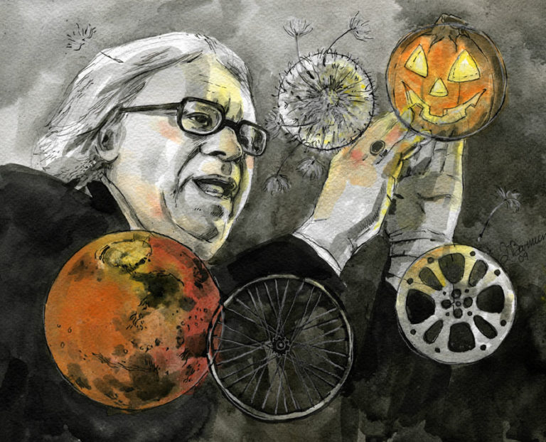 Bradbury, on Halloween, in the Library